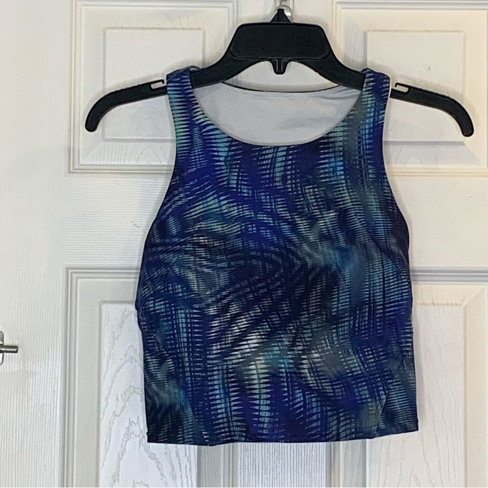 Lululemon Invigorate Training Tank Top Shapeshifter Flux Blue Multi Size 8